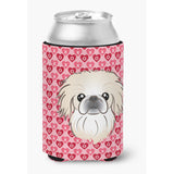 Caroline'S Treasures Pekingese Hearts Can Or Bottle Hugger, Multicolor
