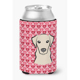 Caroline'S Treasures Yellow Labrador Hearts Can Or Bottle Hugger, Multicolor