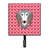 Caroline'S Treasures Saluki Hearts Wall Hook, Small, Multicolor
