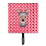 Caroline'S Treasures Yorkie Puppy Hearts Wall Hook, Small, Multicolor