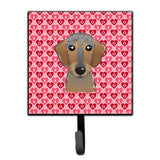 Caroline'S Treasures Wirehaired Dachshund Hearts Wall Hook, Small, Multicolor