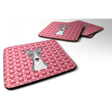 Caroline'S Treasures Italian Greyhound Hearts Foam Coaster Set Of 4, 3.5, Multicolor