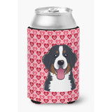 Caroline'S Treasures Bernese Mountain Dog Hearts Can Or Bottle Hugger, Multicolor