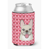 Caroline'S Treasures Bb5308Cc French Bulldog Hearts Can Or Bottle Hugger, Multicolor