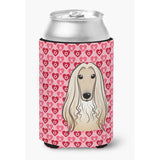 Caroline'S Treasures Afghan Hound Hearts Can Or Bottle Hugger, Multicolor