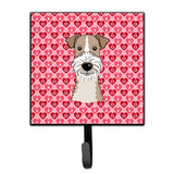 Caroline'S Treasures Wire Haired Fox Terrier Hearts Wall Hook, Small, Multicolor