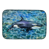 Caroline'S Treasures Killer Whale Orca Dish Drying Mat, 14 X 21, Multicolor