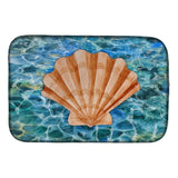 Caroline'S Treasures Scallop Shell And Water Dish Drying Mat, 14 X 21, Multicolor