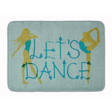 Caroline'S Treasures Let'S Dance Linen Teal Floor Mat, 19 H X 27 W, Multicolor