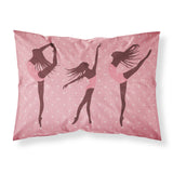 Caroline'S Treasures Dancers Linen Pink Polkadots Pillowcase, Standard, Multicolor