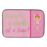 Caroline'S Treasures Ballet In 8 Counts Red Hair Dish Drying Mat, 14 X 21, Multicolor