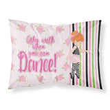 Caroline'S Treasures Ballet Dance Stripes Red Hair Pillowcase, Standard, Multicolor