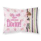 Caroline'S Treasures Ballet Dance Stripes Brunette Pillowcase, Standard, Multicolor