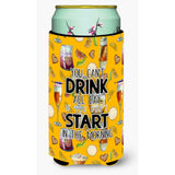 Caroline'S Treasures Start Drinking In The Morning Tall Boy Beverage Insulator Hugger, Multicolor