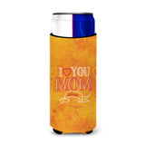 Caroline'S Treasures I Love You Mom Michelob Ultra Hugger For Slim Cans, Multicolor