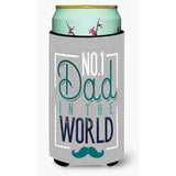 Caroline'S Treasures No 1 Dad In The World Tall Boy Beverage Insulator Hugger, Multicolor