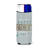 Caroline'S Treasures Happy Father'S Day Michelob Ultra Hugger For Slim Cans, Multicolor
