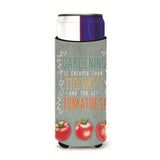 Caroline'S Treasures Gardening Therapy & Tomatoes Michelob Ultra Hugger For Slim Cans, Multicolor