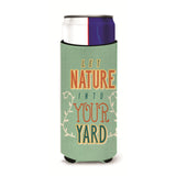 Caroline'S Treasures Let Nature Into Your Yd Michelob Ultra Hugger For Slim Cans, Multicolor