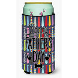 Caroline'S Treasures Happy Father'S Day Neckties Bright Tall Boy Beverage Insulator Hugger, Multicolor