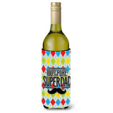 Caroline'S Treasures Bb5440Literk 100% Pure Dad Argyle Wine Bottle Beverage Insulator Hugger, 750Ml, Multicolor