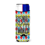 Caroline'S Treasures No 1 Dad In The World Argyle Michelob Ultra Hugger For Slim Cans, Multicolor