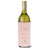 Caroline'S Treasures Bb5459Literk Love Is A Friendship Wine Bottle Beverage Insulator Hugger, 750Ml, Multicolor