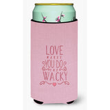 Caroline'S Treasures Love Makes You Do The Wacky Tall Boy Beverage Insulator Hugger, Multicolor