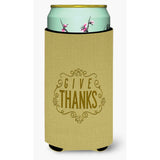 Caroline'S Treasures Give Thanks Tall Boy Beverage Insulator Hugger, Multicolor
