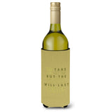 Caroline'S Treasures Bb5471Literk Tans Will Fade Memories Last Wine Bottle Beverage Insulator Hugger, 750Ml, Multicolor