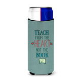 Caroline'S Treasures Teach From The Heart Teacher Michelob Ultra Hugger For Slim Cans, Multicolor