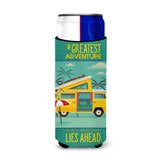 Caroline'S Treasures Greatest Adventure Camper Van Michelob Ultra Hugger For Slim Cans, Multicolor