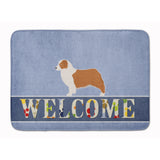 Caroline'S Treasures Australian Shepherd Dog Welcome Floor Mat, 19 X 27, Multicolor