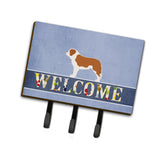 Caroline'S Treasures Saint Bernard Welcome Wall Hook, Triple, Multicolor