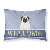 Caroline'S Treasures Pug Cream Welcome Pillowcase, Standard,