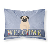 Caroline'S Treasures Pug Fawn Welcome Pillowcase, Standard,