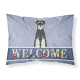 Caroline'S Treasures Standard Schnauzer Salt And Pepper Pillowcase, Welcome