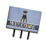 Caroline'S Treasures Standard Schnauzer Black Grey Welcome Wall Hook, Triple, Multicolor