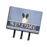 Caroline'S Treasures Papillon Black White Welcome Wall Hook, Triple, Multicolor