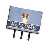 Caroline'S Treasures Papillon Red White Welcome Wall Hook, Triple, Multicolor