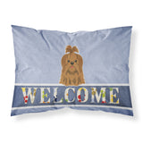 Caroline'S Treasures Shih Tzu Silver Chocolate Welcome Pillowcase, Standard,