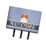Caroline'S Treasures Pekingnese Red White Welcome Wall Hook, Triple, Multicolor