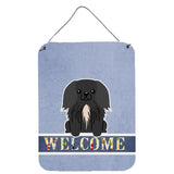 Caroline'S Treasures Pekingnese Black Welcome Metal Print, 16 X 12, Multicolor