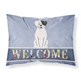 Caroline'S Treasures White Boxer Cooper Welcome Printed, Polyester, 250 Thread Count, Envelope Closure Pillowcase, Standard, M