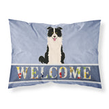 Caroline'S Treasures Border Collie Black White Welcome Pillowcase, Standard, Multicolor
