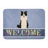 Caroline'S Treasures Border Collie Black White Welcome Floor Mat, 19 X 27, Multicolor