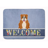 Caroline'S Treasures English Bulldog Red White Welcome Floor Mat, 19 X 27, Multicolor