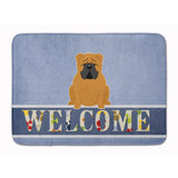 Caroline'S Treasures English Bulldog Red Welcome Floor Mat, 19 X 27, Multicolor