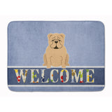 Caroline'S Treasures English Bulldog Fawn Welcome Floor Mat, 19 X 27, Multicolor