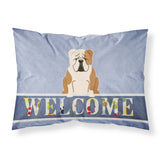 Caroline'S Treasures English Bulldog Fawn White Welcome Pillowcase, Standard, Multicolor